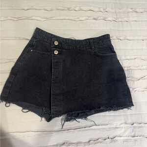 Black Denim Women Zara Skort Skirt
